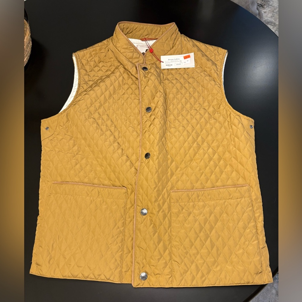 Men's Quilted Tan Vest